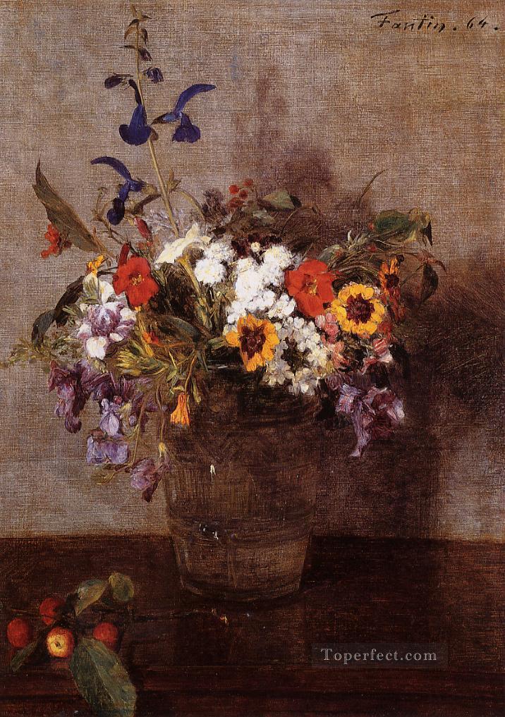 多様な花 アンリ・ファンタン・ラトゥール油絵